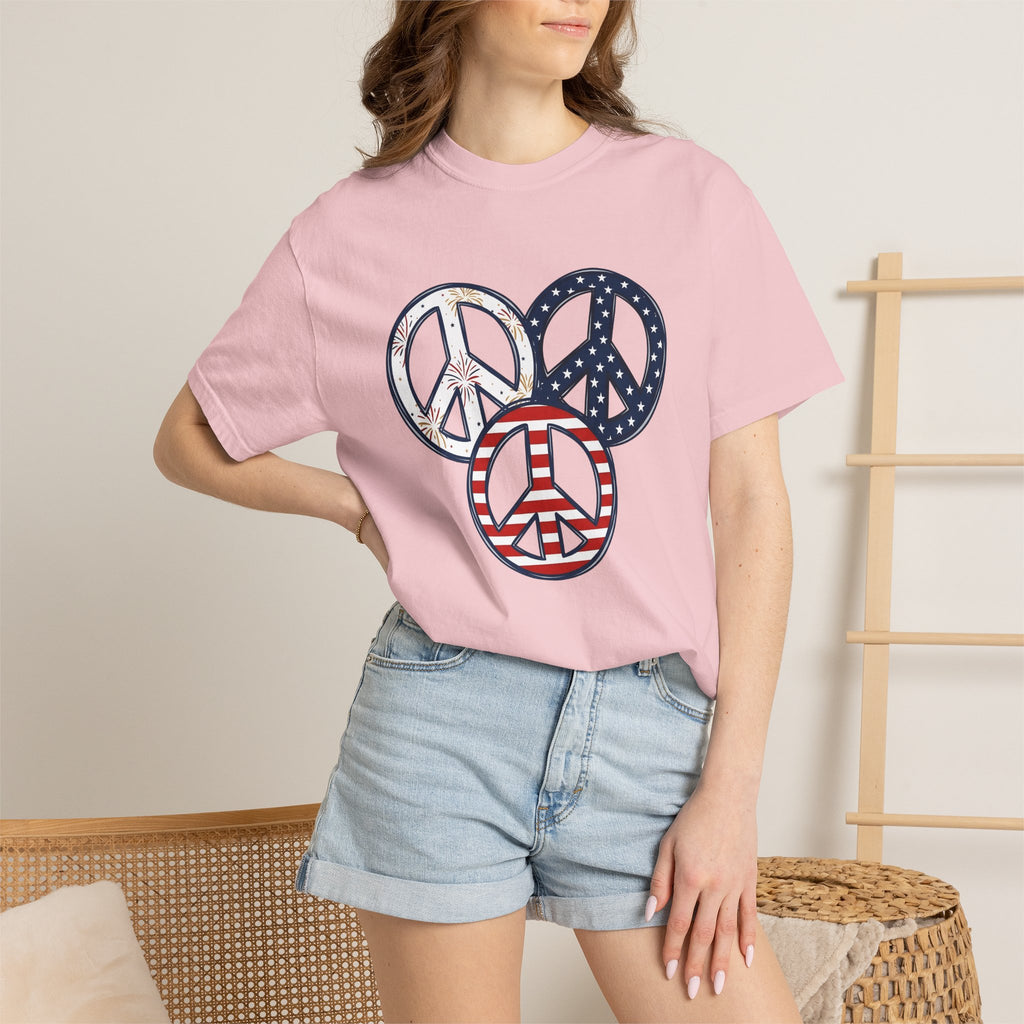 Peace Gesture Shirt America Event Gift Women Stars And Stripes Tee Hand Sign T-Shirt American Fan Patriotic Tshirt Festival Graphic Heritage