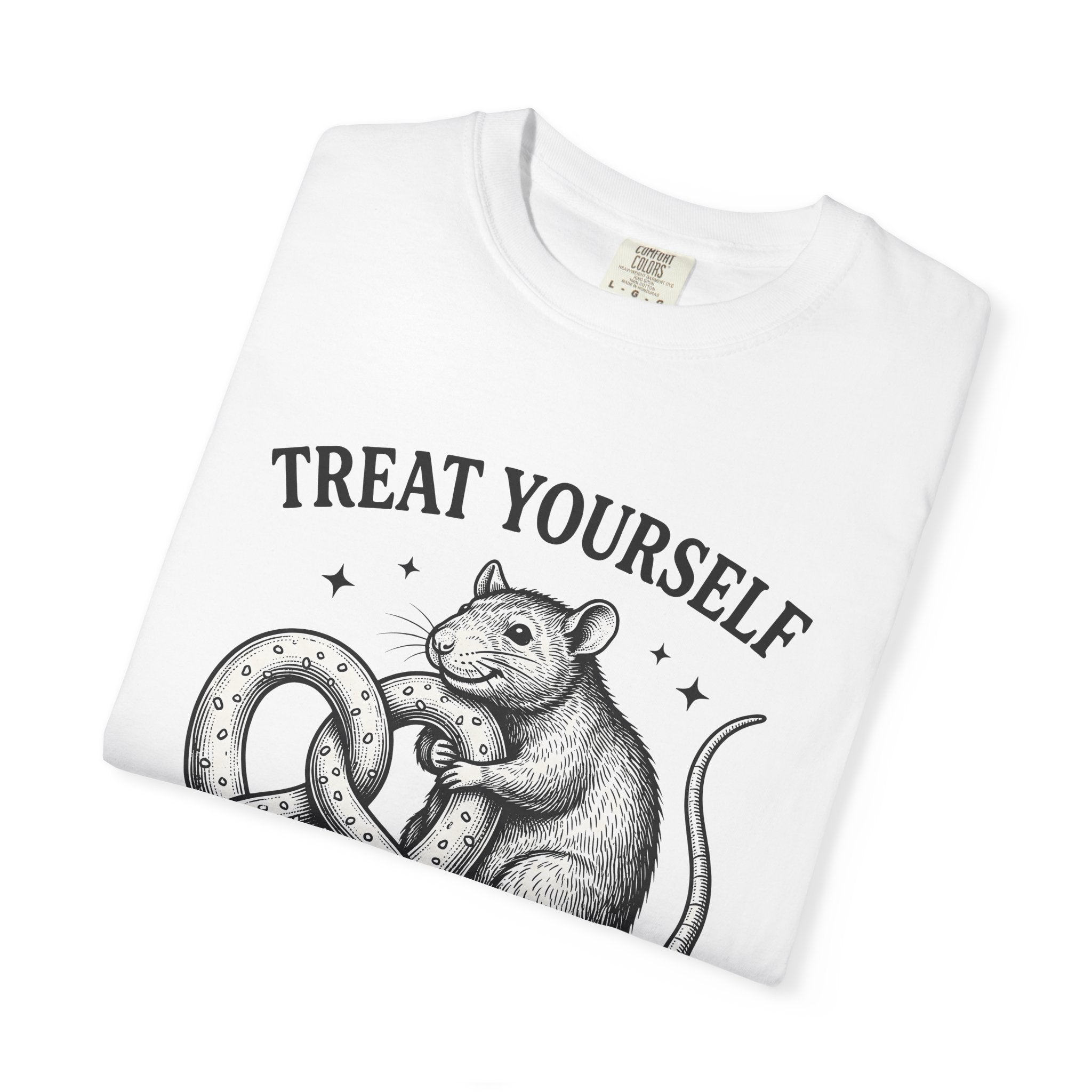 Rat Pastry Shirt Funny Pets Gift Women Shabby Chic Tee Mouse Cake T-Shirt Humor Fan Distressed Tshirt Animal Graphic Doodle Twinkles Tshirt