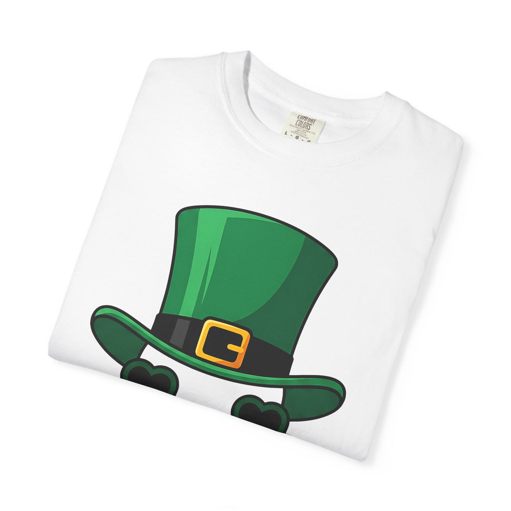 Leprechaun Hat Shirt St Patrick's Day Gag Gift Women Illustration Tee Top Hat T-Shirt St Patricks Fan Illustrated Tshirt Prank Graphic