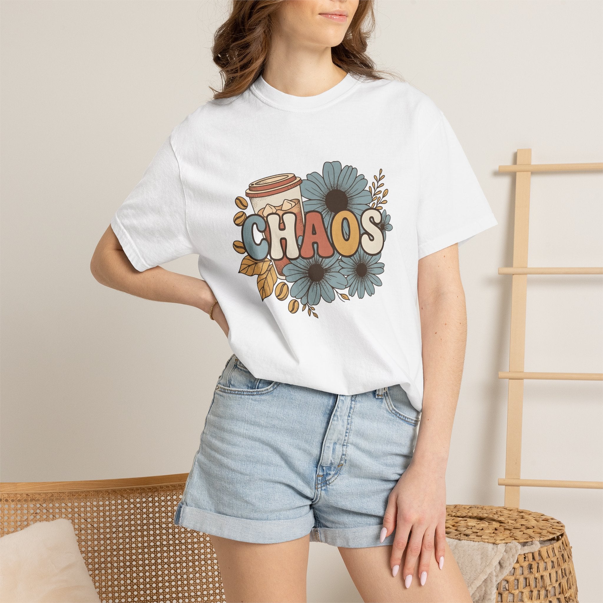 Coffee Cup Floral Shirt Mom Coffee Gift Women Boho Tee Mug T-Shirt Mother Fan Coffee Mug Graphic Retro Daisies Tshirt
