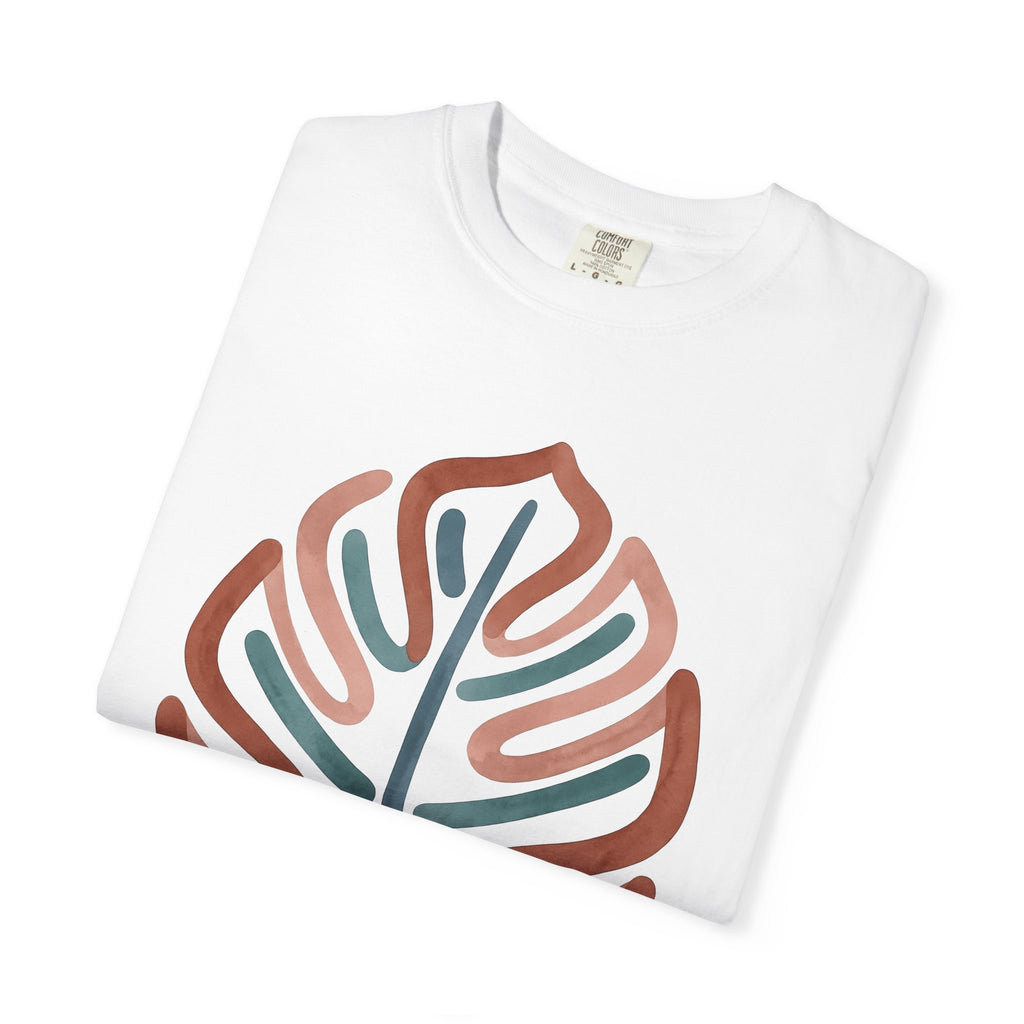 Monstera Leaf Shirt Boho Chic Botanical Gift Women Watercolor Tee Swiss Cheese Plant T-Shirt Bohemian Fan Watercolour Tshirt Floral Graphic
