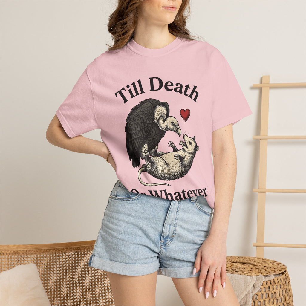 Vulture Opossum Shirt Animals Gothic Gift Women Ink Tee Opossum T-Shirt Wildlife Fan Tattoo Tshirt Dark Gothic Graphic Retro Heart Shape