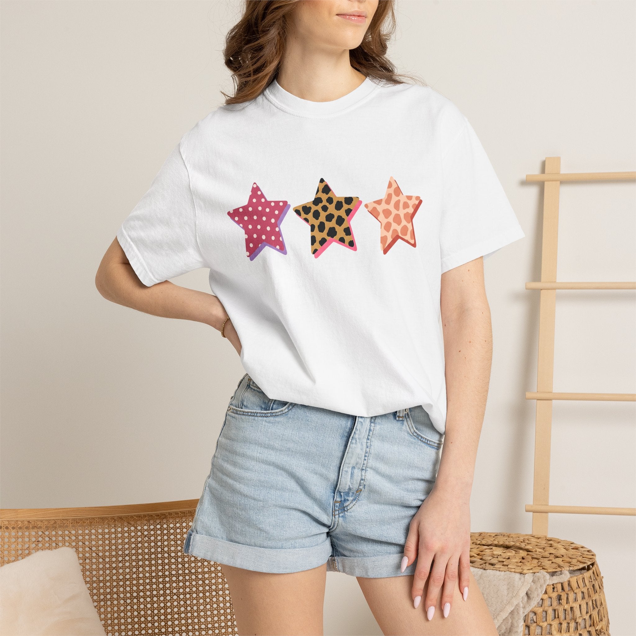 Jaguar Star Motif Shirt Animal Print Wear Gift Women Free Spirit Tee Panther T-Shirt Animal Print Fan Bohemian Tshirt Clothing Graphic