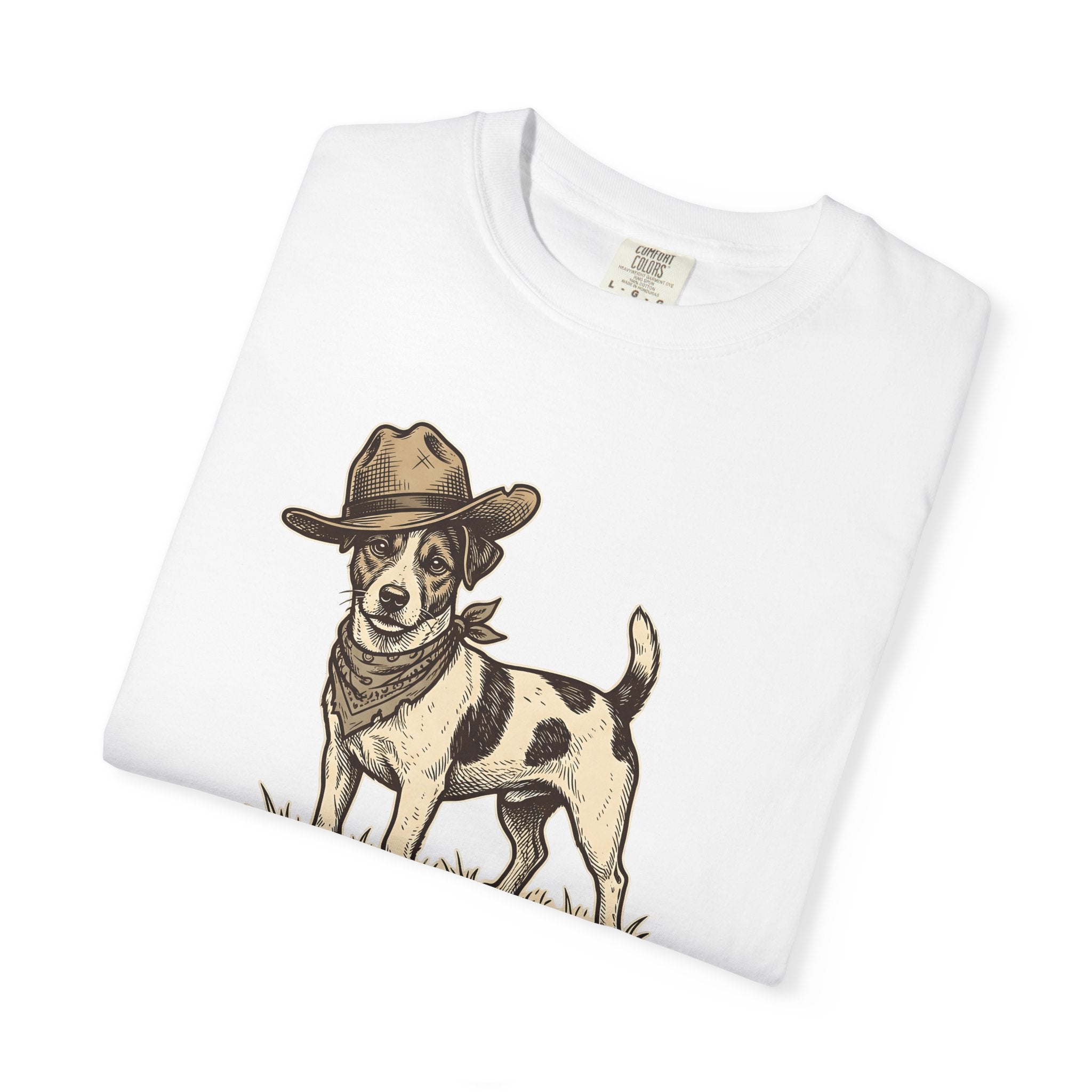 Jack Russell Shirt Dog Rodeo Gift Women Antique Tee Terrier T-Shirt Dog Fan Vintage Tshirt Cowboy Graphic Line Art Stetson Hat Tshirt