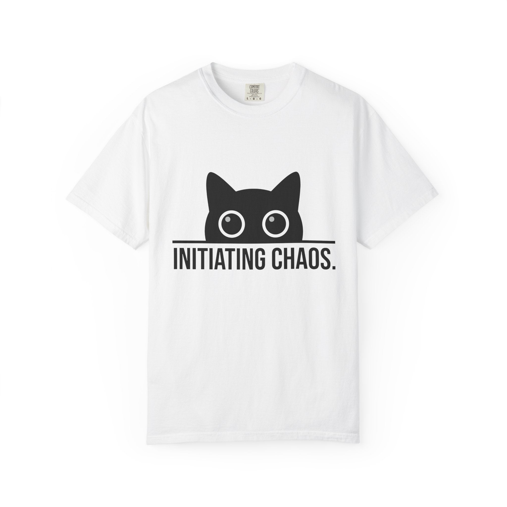 Kitty Face Shirt Cat Comedy Gift Women Basic Tee Cat T-Shirt Cat Fan Simple Tshirt Humor Graphic Current Wide Eyes Tshirt