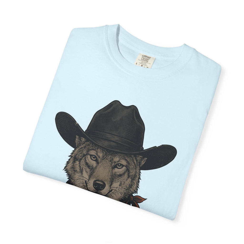 Wolf Cowboy Shirt Cowgirl Western Gift Women Vintage Tee Werewolf T-Shirt Cowboy Fan Rodeo Graphic Tshirt Hand Drawn Bandana Tshirt