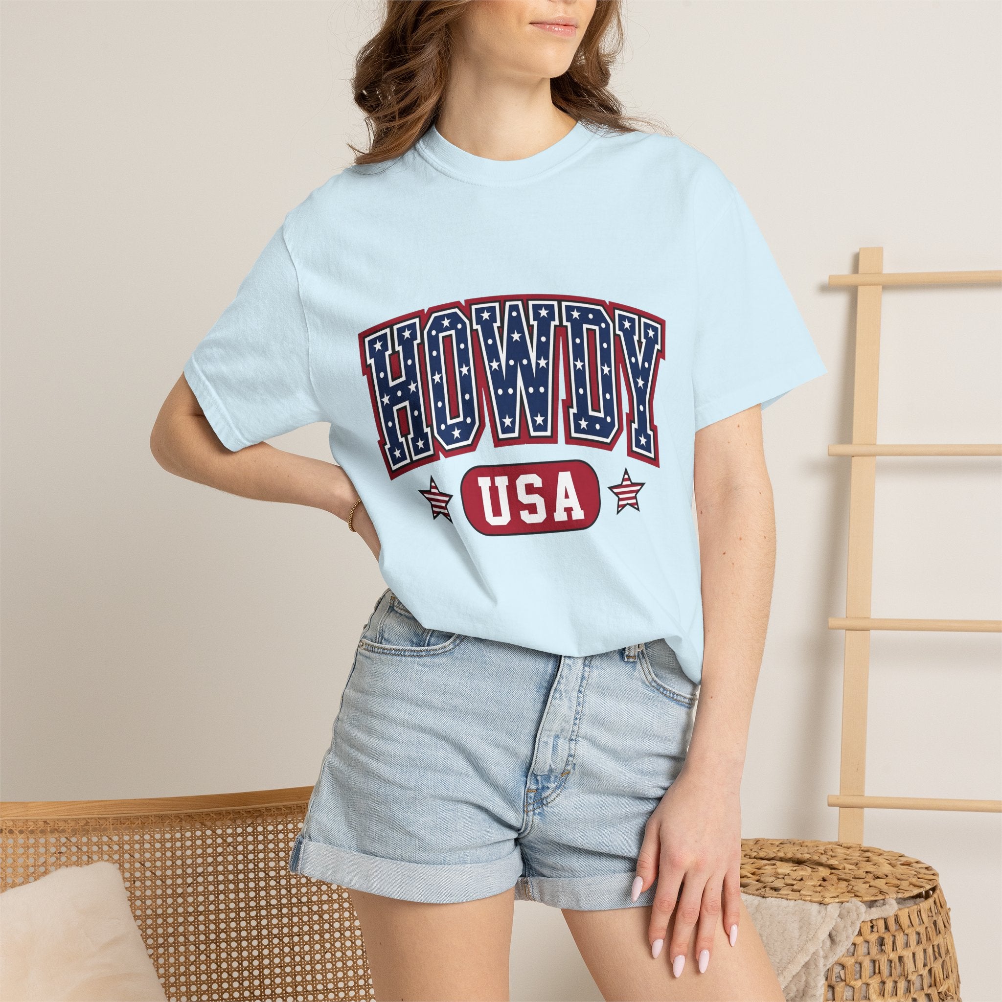 Usa Stars Shirt America Cowboy Gift Women Graphic Tee Stars T-Shirt American Fan Typography Tshirt Rodeo Graphic Classic Star Stripes Tshirt
