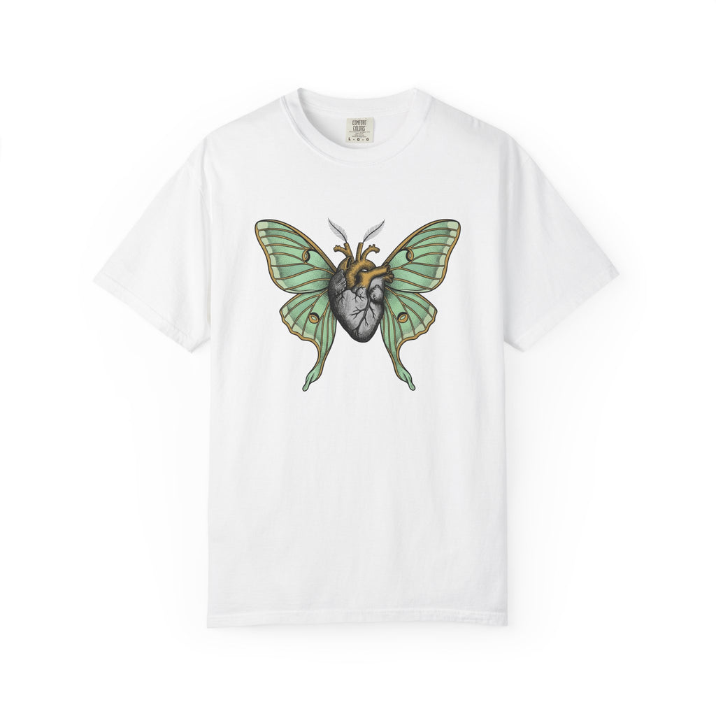 Butterfly Heart Shirt Boho Chic Wildlife Gift Women Sketch Tee Butterfly T-Shirt Bohemian Fan Doodle Graphic Hand Drawn Wings Tshirt