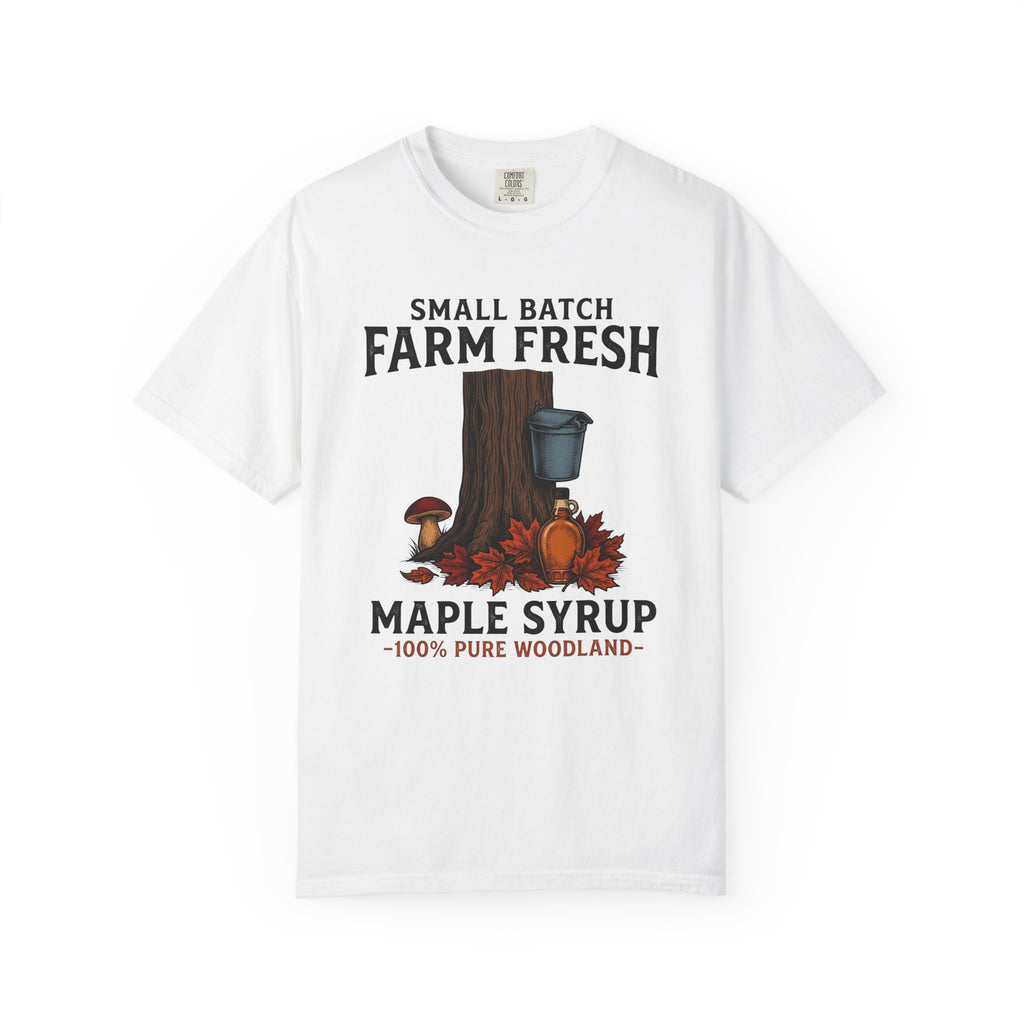 Maple Tree Shirt Autumn Kitchen Gift Women Sketch Tee Sapling T-Shirt Fall Fan Drawing Design Cartoon Maple Leaves Tshirt