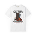 Maple Tree Shirt Autumn Kitchen Gift Women Sketch Tee Sapling T-Shirt Fall Fan Drawing Design Cartoon Maple Leaves Tshirt