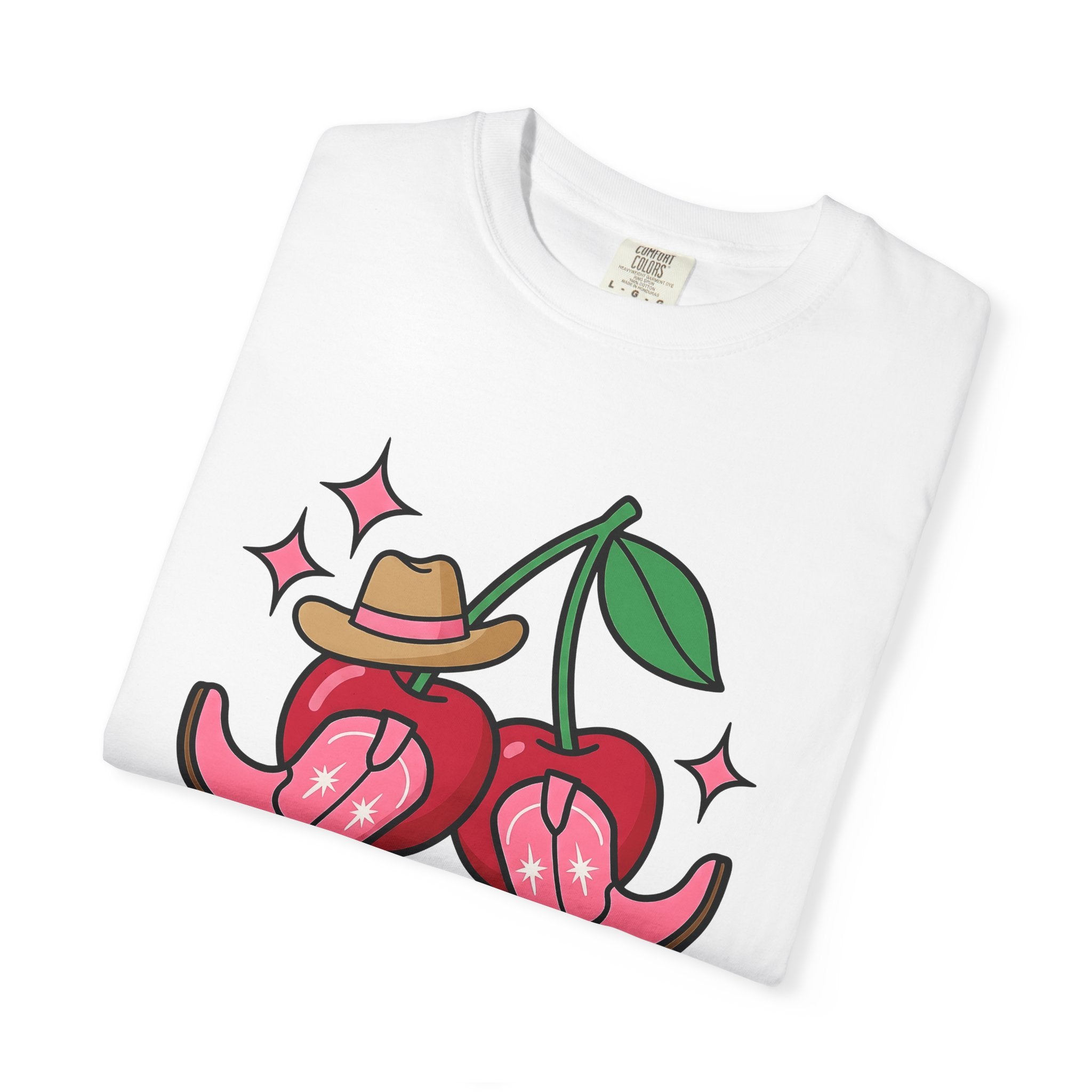 Cherry Cowboy Boots Shirt Cowgirl Western Gift Women Cartoon Tee Cowboy Boot T-Shirt Rodeo Fan Cowboy Art Tshirt Country Graphic Retro