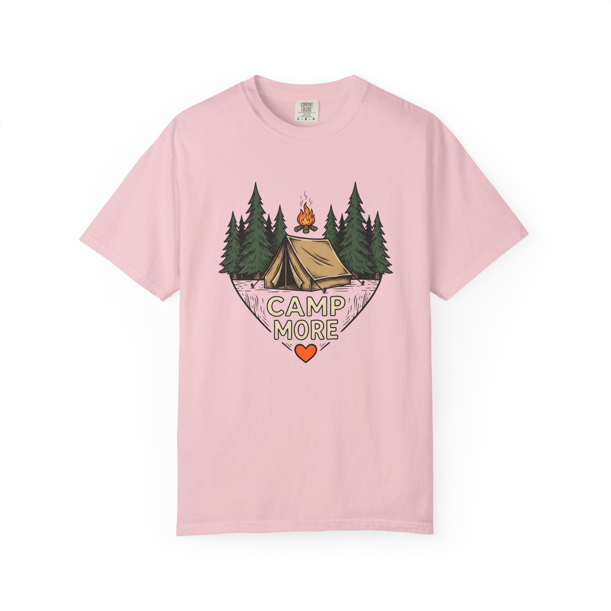 Camping Tent Shirt Camping Adventure Gift Women Line Art Tee Shelter T-Shirt Camper Enthusiast Illustration Design Graphic Cartoon Pine