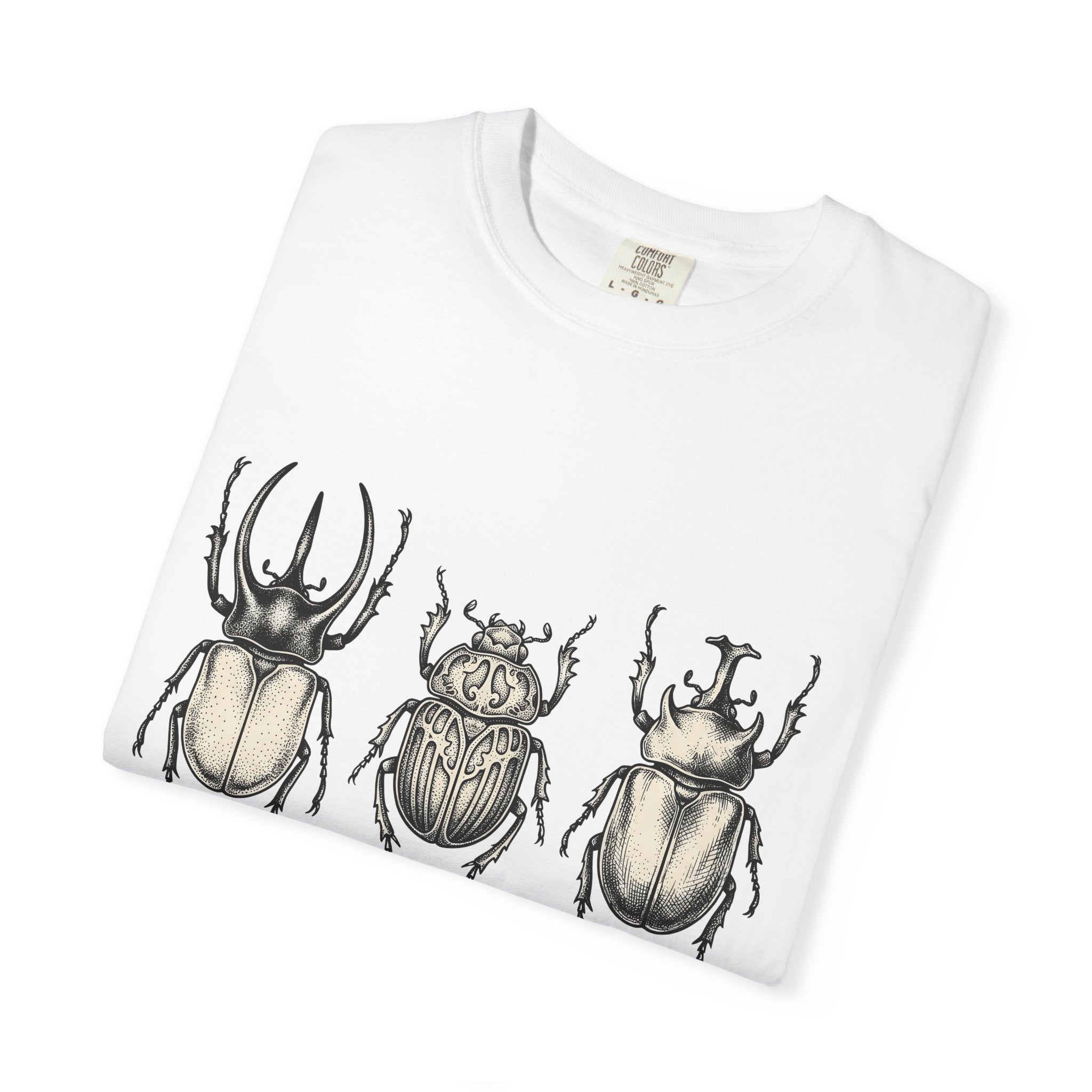 Beetle Graphic Shirt Insects Nature Gift Women Vintage Tee Bug T-Shirt Bug Fan Insect Tshirt Environmental Graphic Hand Drawn Insect Tshirt