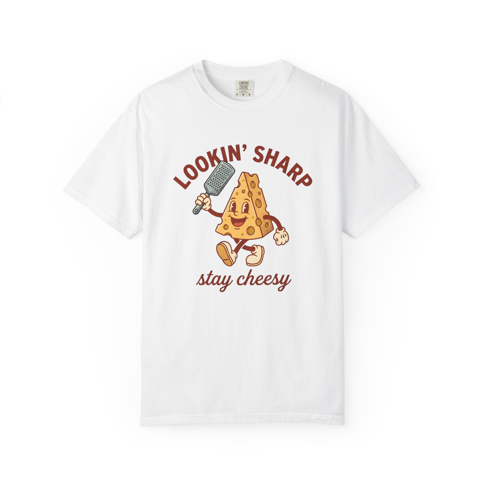 Cheese Mascot Shirt Food Pun Humor Gift Women Cartoon Tee Cheese Character T-Shirt Pun Fan Cheesy Graphic Vintage Cheese Grater Tshirt