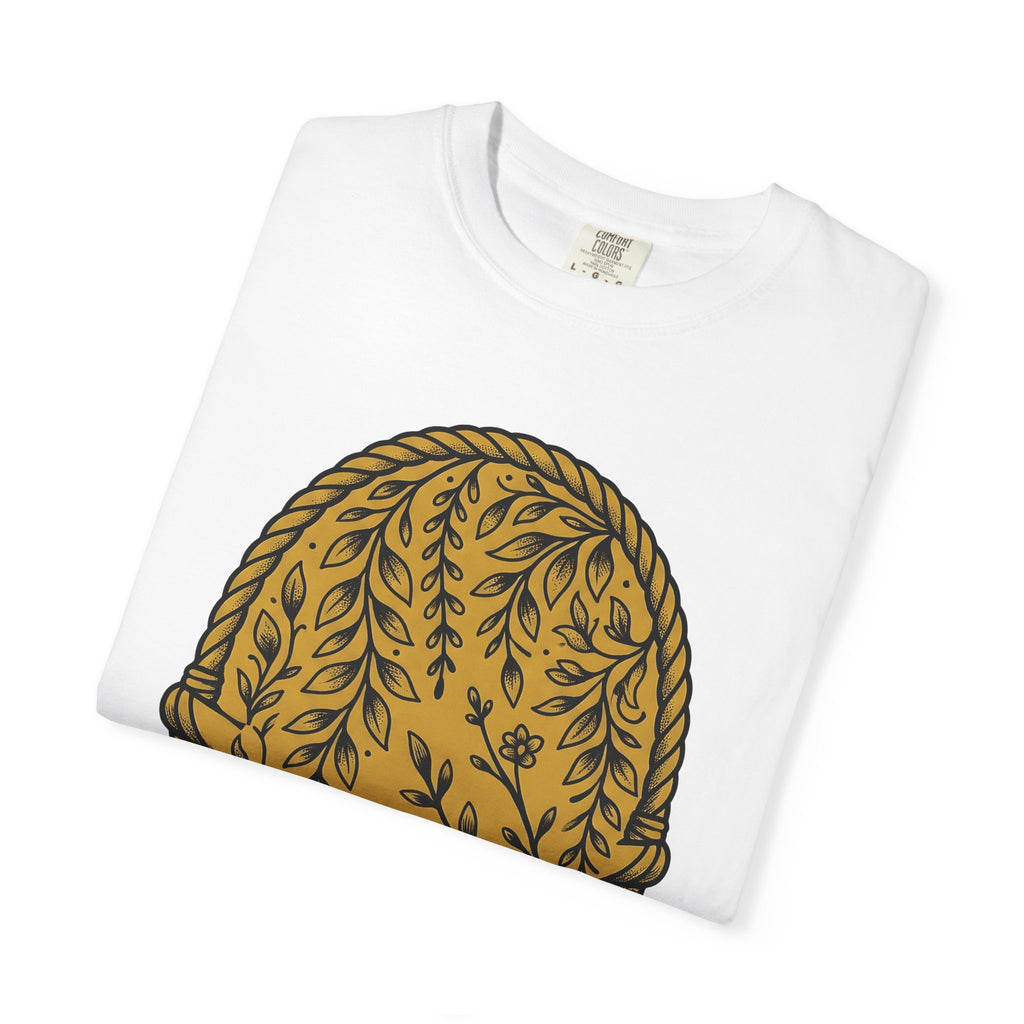 Basket Graphic Shirt Easter Spring Gift Women Botanical Tee Hamper T-Shirt Easter Fan Floral Illustration Graphic Hand Drawn Floral Tshirt
