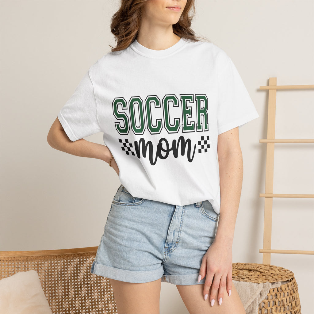Varsity Text Shirt Mom Sports Gift Women Sporty Tee Letterman T-Shirt Mother Fan Athletic Tshirt Sports Graphic Modern Checkered Tshirt