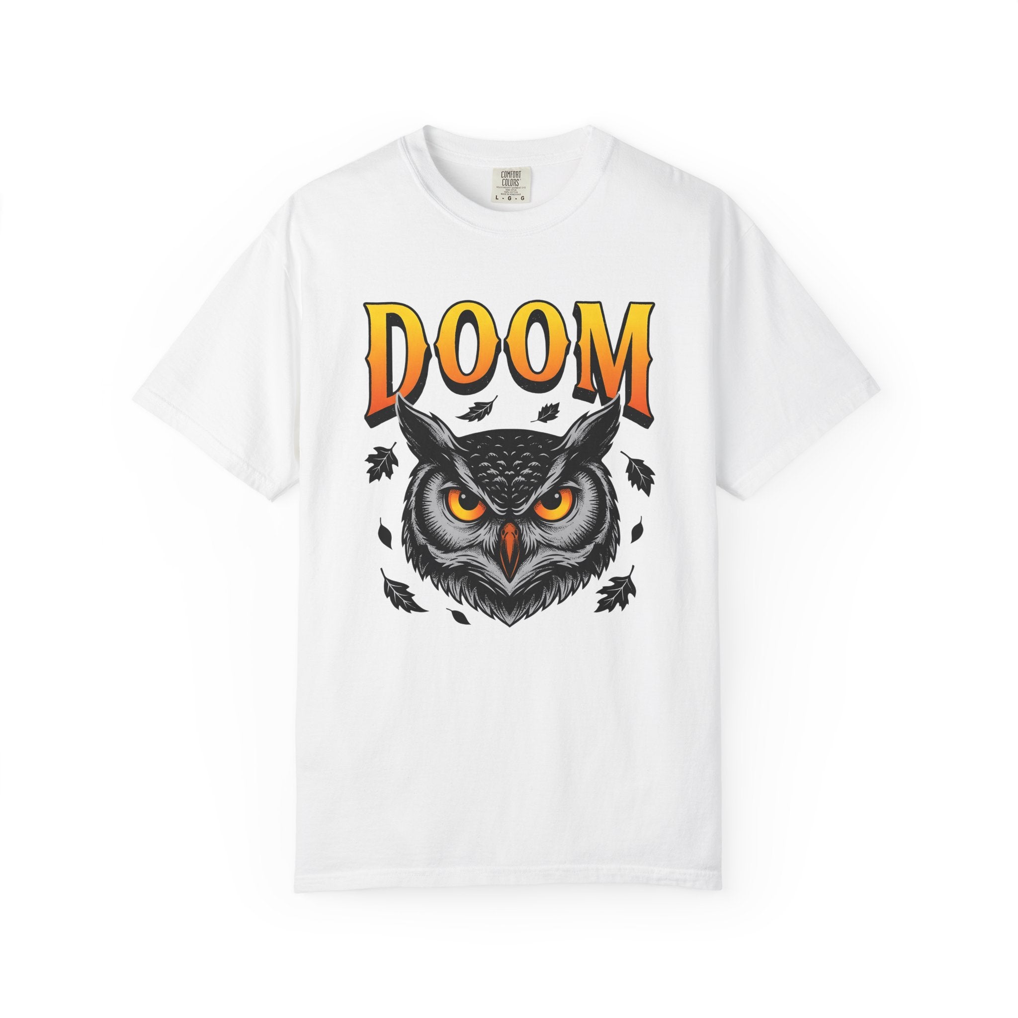 Owl Face Shirt Halloween Wildlife Gift Women Creepy Tee Owl T-Shirt Horror Fan Spooky Tshirt Wildlife Graphic Retro Foliage Tshirt