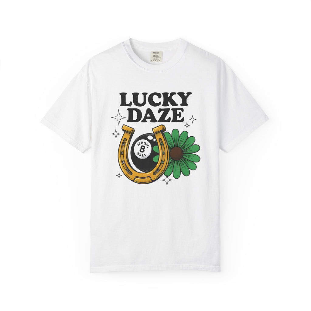 Horseshoe Magic Ball Shirt Holiday Charm Gift Women Retro Tee Lucky Charm T-Shirt Holiday Fan Vintage Tshirt Charm Graphic Classic Shamrock