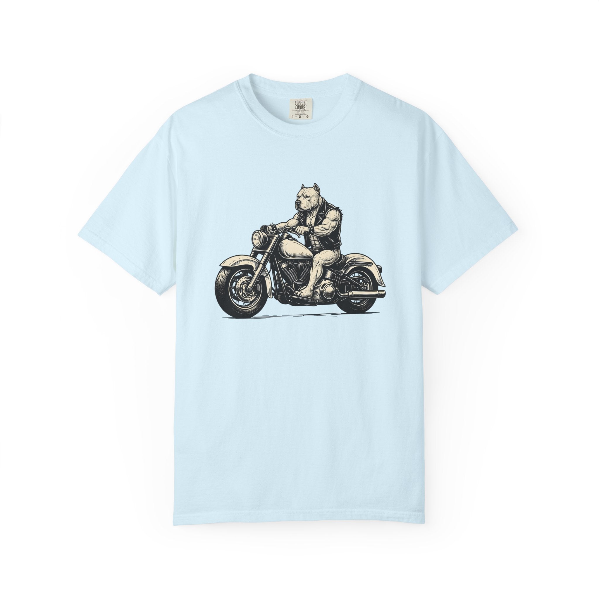 Biker Pup Shirt Dog Biker Gang Gift Women Old School Tee Puppy T-Shirt Dog Fan Retro Tshirt Motorcycle Graphic Classic Chopper Tshirt