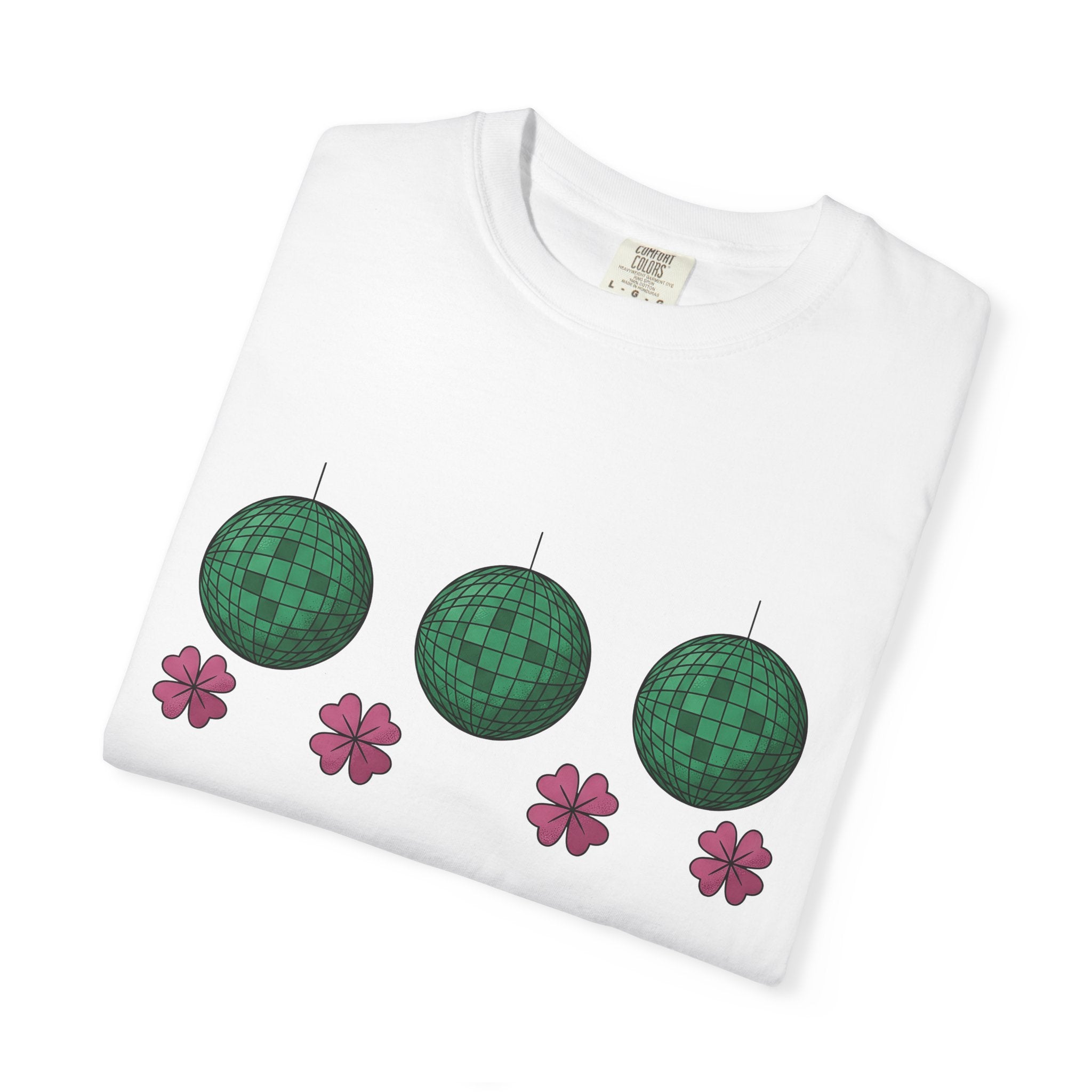 Party Ball Shirt St Patrick's Day Gathering Gift Women Cartoon Tee Disco Ball T-Shirt Shamrock Fan Comic Tshirt Party Graphic Modern Lucky
