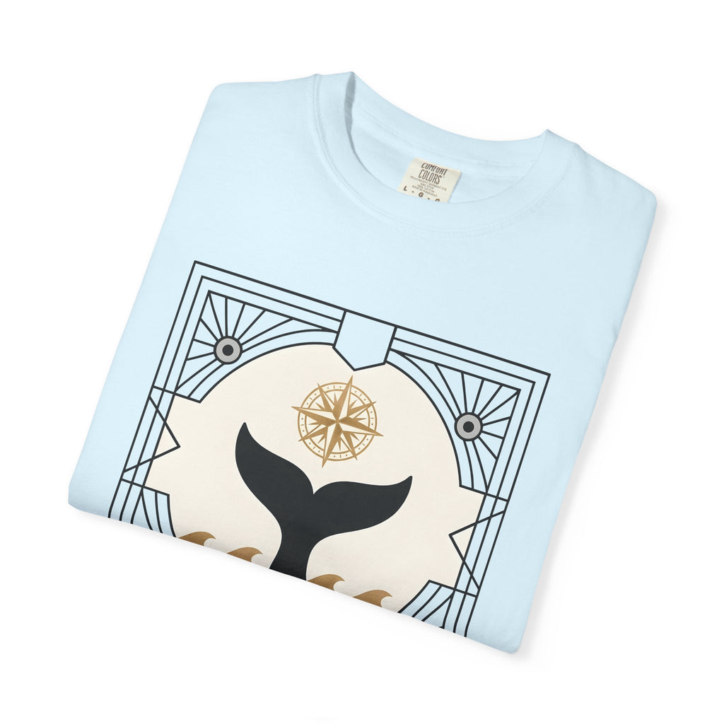 Whale Tail Shirt Nautical Ocean Gift Women Geometric Tee Whale Tail T-Shirt Sailor Fan Tribal Tshirt Sea Graphic Vintage Compass Tshirt