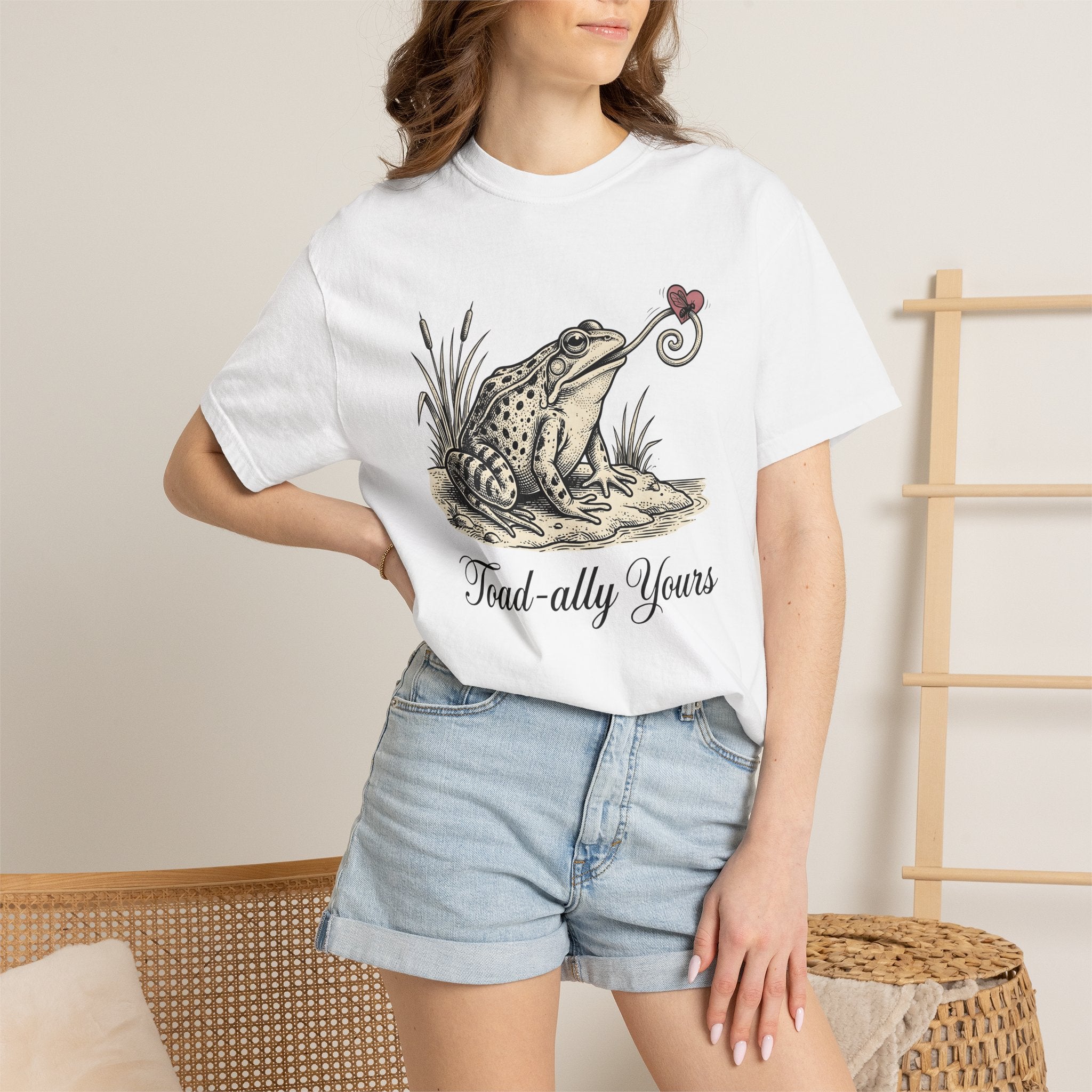 Frog Illustration Shirt St. Valentines Day Pet Gift Women Retro Tee Toad T-Shirt Valentine Fan Vintage Tshirt Animal Graphic Sketch Love