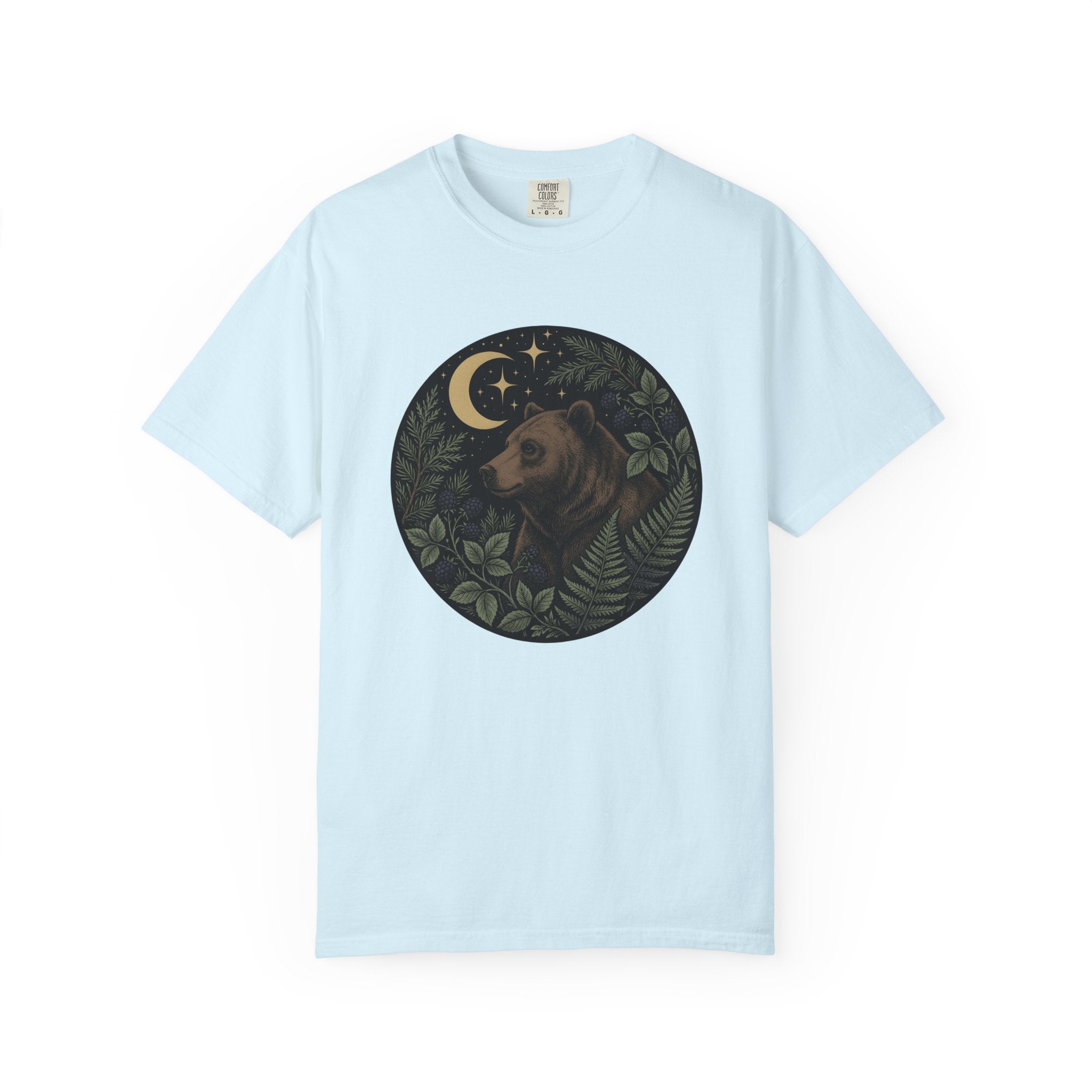 Bear Woodland Shirt Animals & Flowers Outdoors Gift Women Floral Tee Bear T-Shirt Wildlife Fan Botanical Tshirt Wilderness Graphic Retro