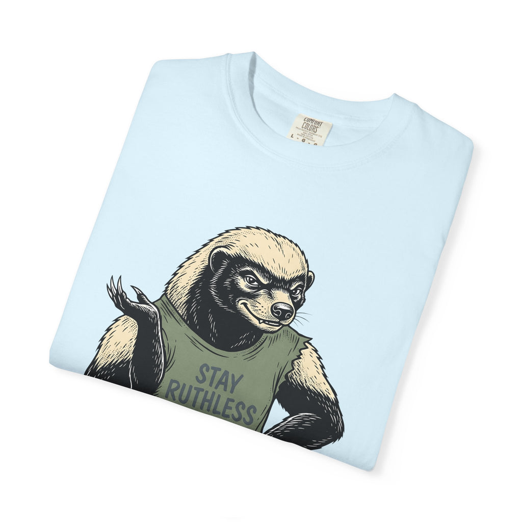 Honey Badger Shirt Funny Animal Gift Women Cartoon Tee Ratel T-Shirt Humor Fan Comic Graphic Wildlife Illustration Vintage T-Shirt Tshirt