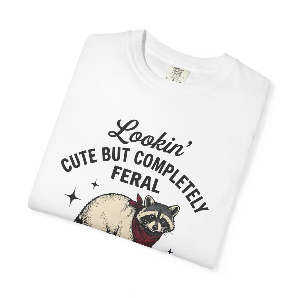 Raccoon Kerchief Shirt Cowgirl Creatures Gift Women Antique Tee Bandana T-Shirt Rodeo Fan Vintage Tshirt Animal Graphic Line Art Metal