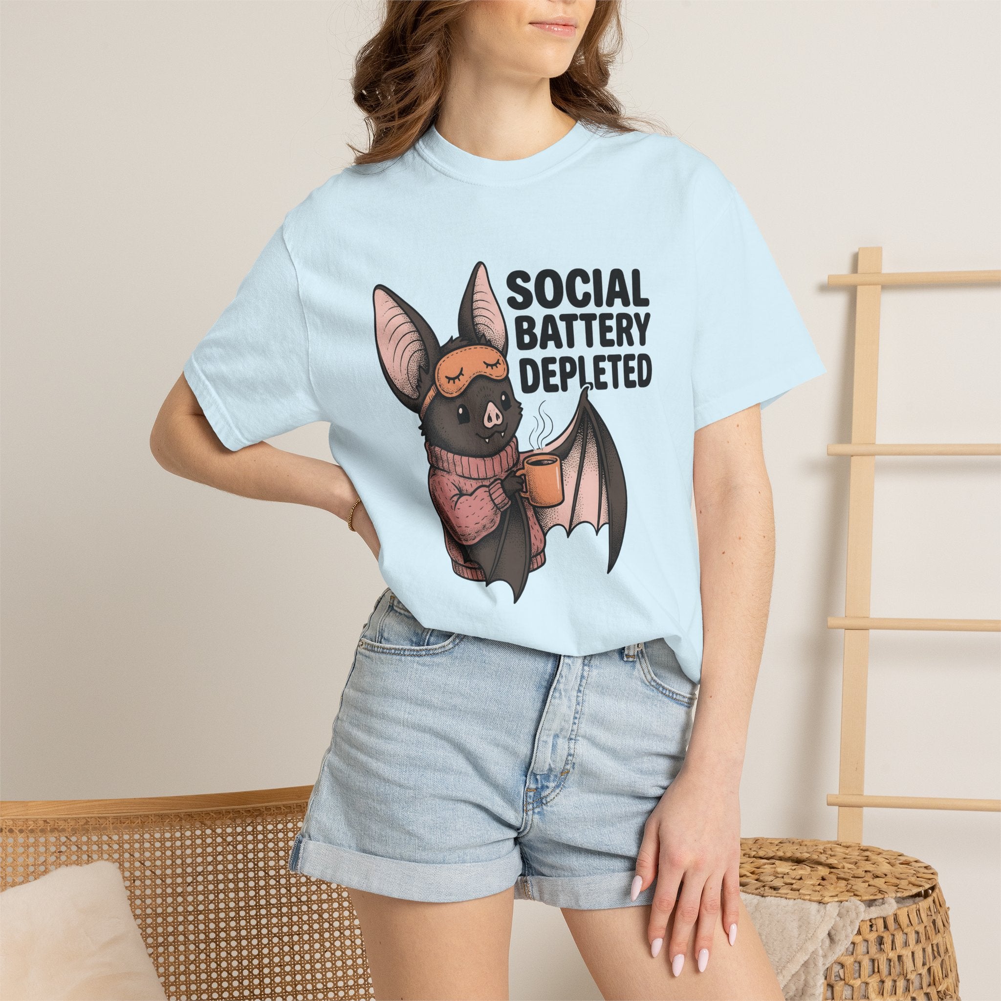Vampire Coffee Shirt Halloween Character Gift Women Playful Tee Coffee T-Shirt Horror Fan Cartoons Graphic Doodle Pullover Tshirt