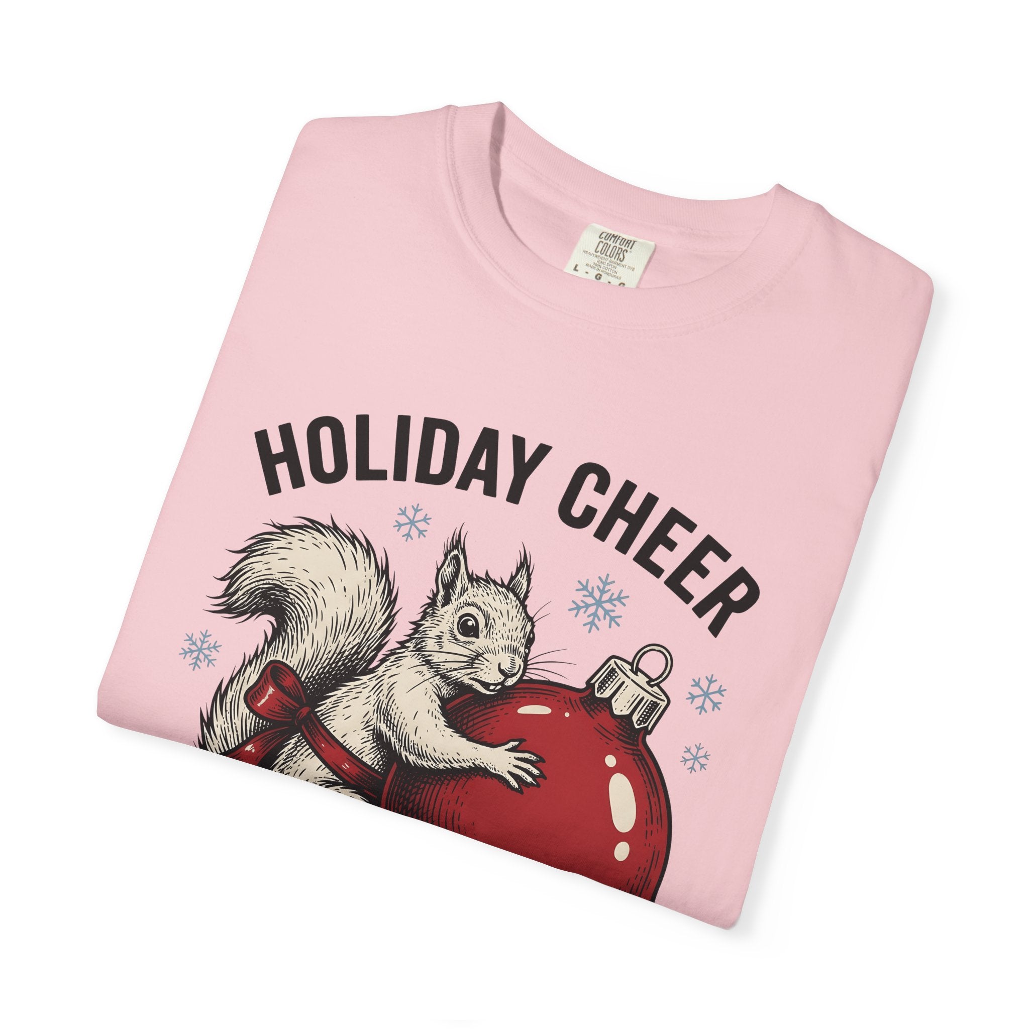 Squirrel Ornament Shirt Christmas Animals Gift Women Vintage Tee Ornament T-Shirt Christmas Fan Retro Tshirt Wildlife Graphic Hand Drawn
