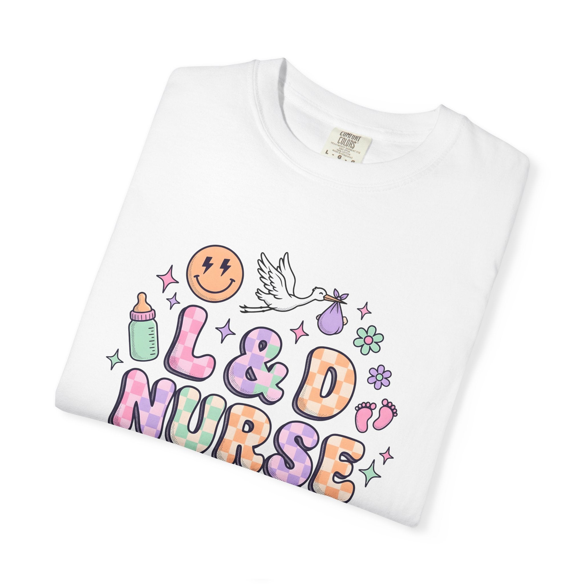 Stork Infant Shirt Nurse Baby Care Gift Women Playful Tee Baby T-Shirt Nursing Enthusiast Cute Tshirt Parenting Graphic Old School Nipple