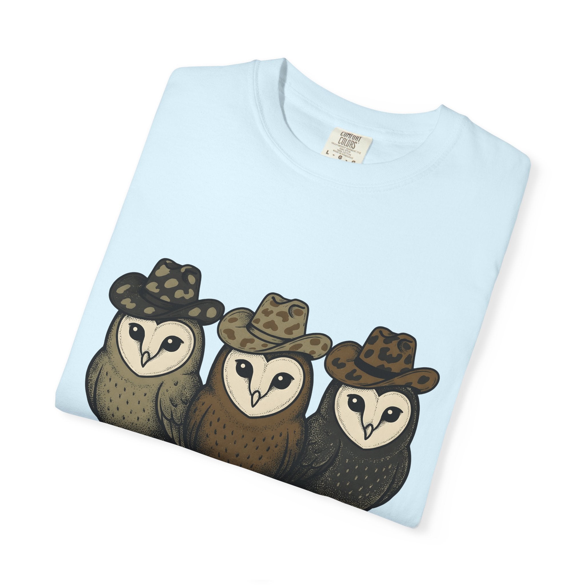 Owl Set Shirt Halloween Wildlife Gift Women Comic Tee Owl T-Shirt Horror Fan Cartoon Tshirt Wildlife Graphic Hand Drawn Cowboy Cap Tshirt