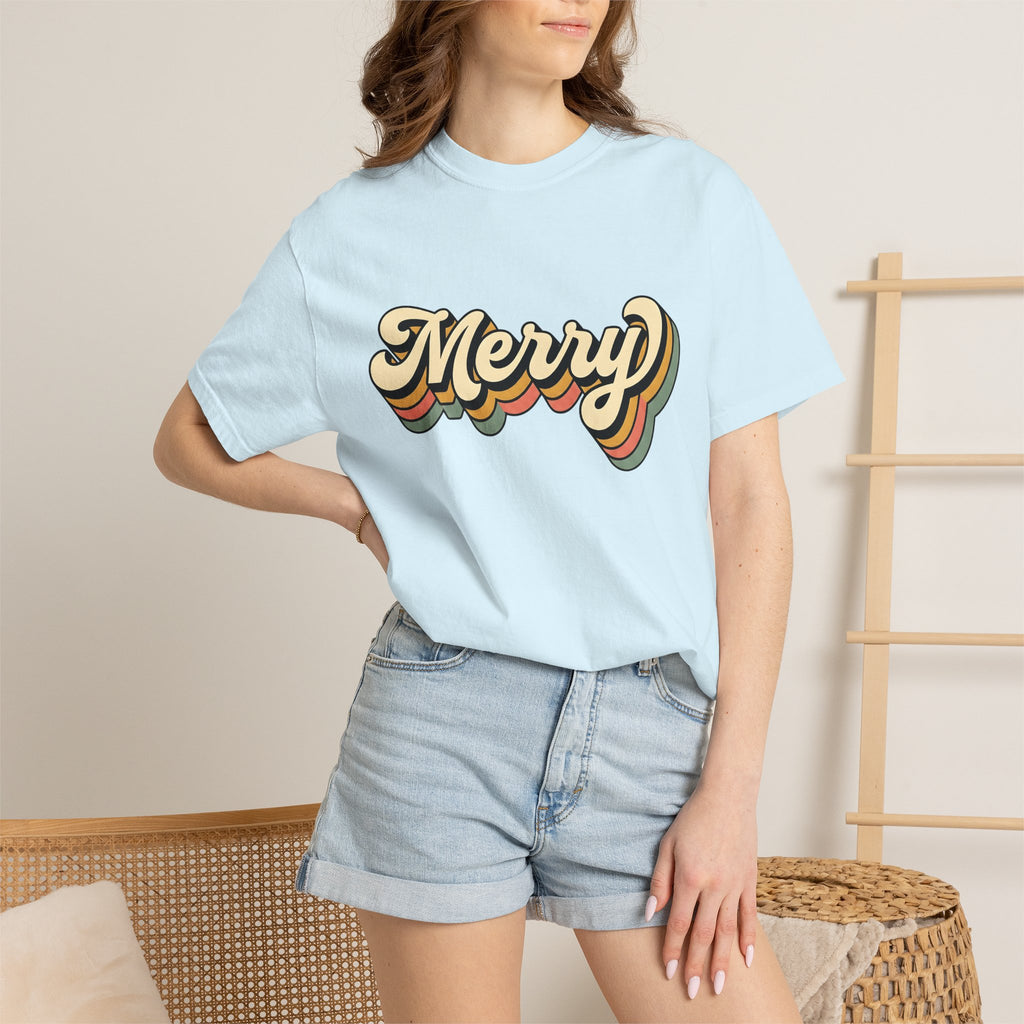 Bold Old School Letters Shirt Holiday Yuletide Gift Women Heritage Tee Typography T-Shirt Christmas Fan Vintage Tshirt Noel Graphic Basic