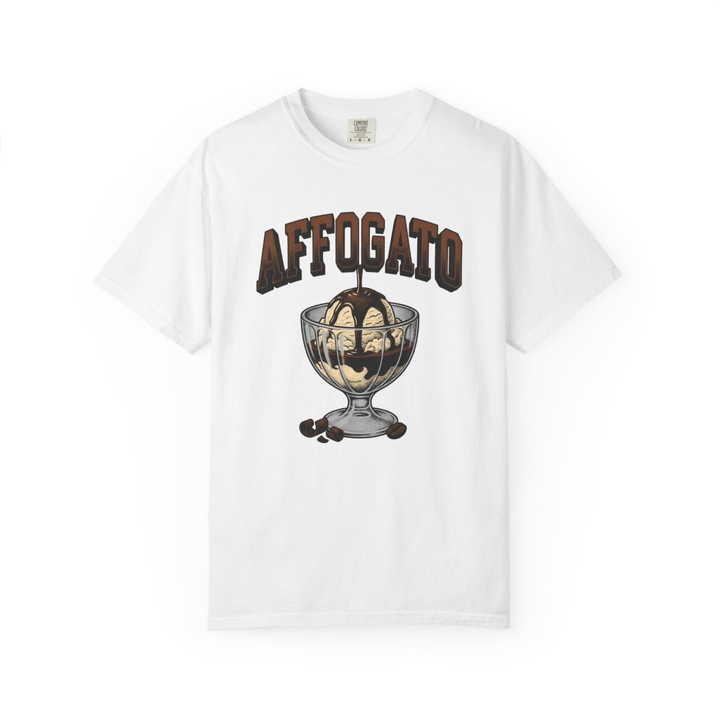 Affogato Treat Shirt Desserts Food Gift Women Retro Tee Gelato T-Shirt Sweets Fan Vintage Tshirt Cuisine Graphic Sketch Coffee Beans Tshirt