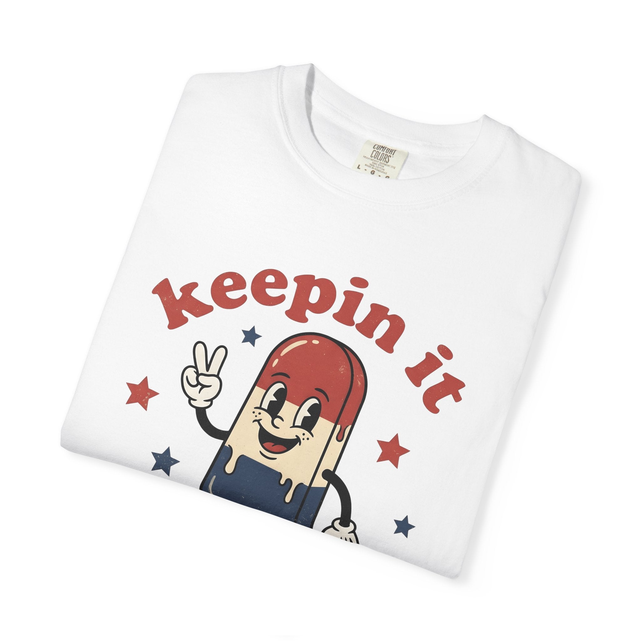 Popsicle Figure Shirt 4th Of July Freedom Gift Women Graphic Tee Ice Pop T-Shirt Patriot Fan Graphic Tshirt Liberty Graphic Classic Twinkles