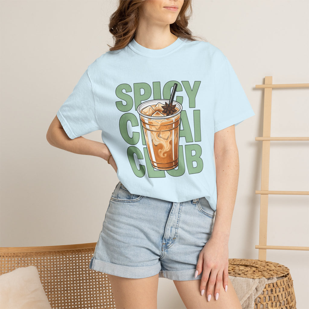 Chilled Chai Latte Shirt Drinks Food Gift Women Doodle Tee Chai T-Shirt Beverage Fan Masala Graphic Comic Star Anise Pod Tshirt
