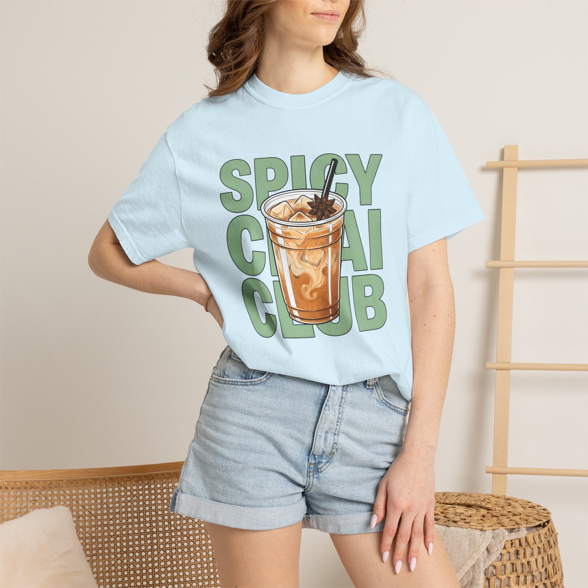 Chilled Chai Latte Shirt Drinks Food Gift Women Doodle Tee Chai T-Shirt Beverage Fan Masala Graphic Comic Star Anise Pod Tshirt