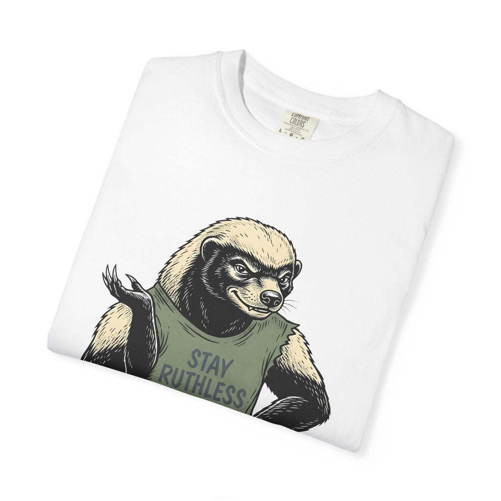 Honey Badger Shirt Funny Animal Gift Women Cartoon Tee Ratel T-Shirt Humor Fan Comic Graphic Wildlife Illustration Vintage T-Shirt Tshirt