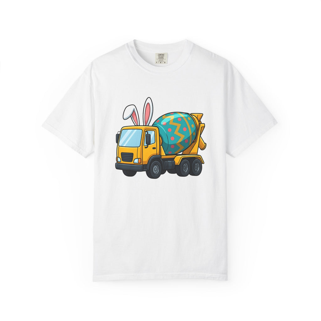 Cement Truck Shirt Easter Construction Gift Women Cartoon Tee Concrete Mixer T-Shirt Easter Fan Comic Tshirt Building Graphic Whimsical