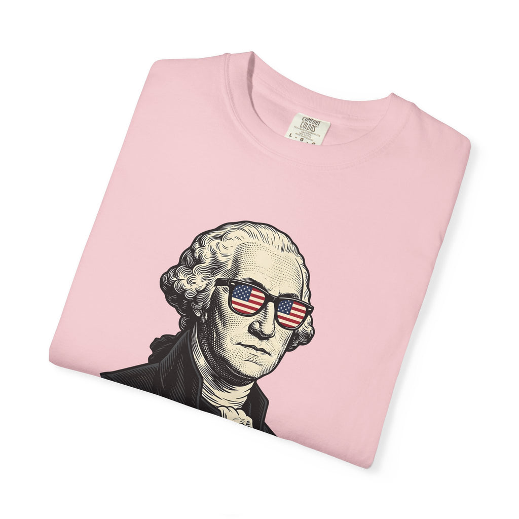 George Washington Design Shirt 4th Of July Patriotism Gift Women Vintage Tee Washington T-Shirt Independence Day Enthusiast Distressed