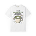 Matcha Latte Shirt Coffee Foodie Gift Women Cartoon Tee Green Tea T-Shirt Coffee Fan Cartoony Tshirt Food Graphic Retro Heart Tshirt