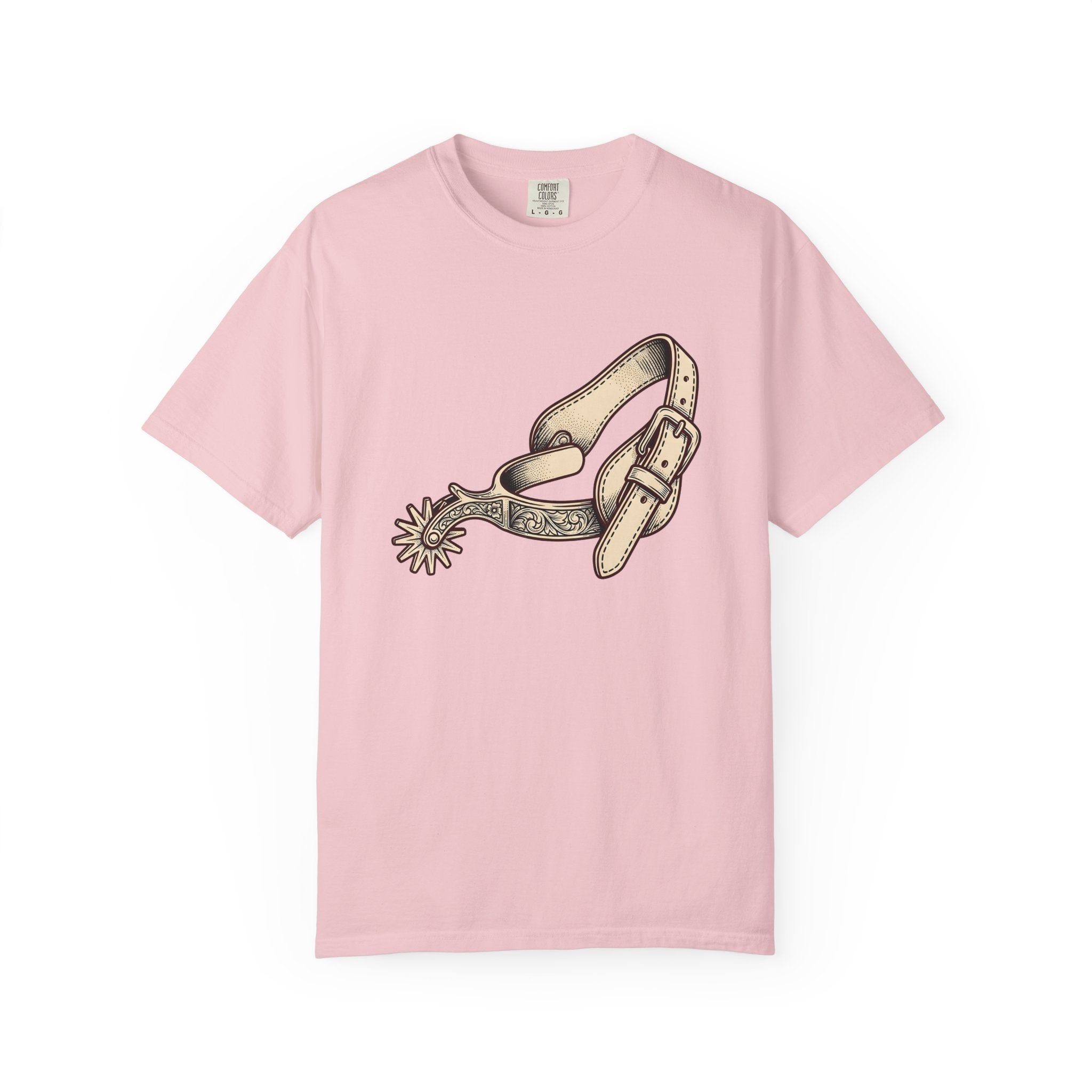 Cowboy Spurs Shirt Cowgirl Cowboy Gift Women Line Art Tee Spur T-Shirt Cowgirl Fan Rodeo Graphic Tshirt Cartoon Decorative Engraving Tshirt