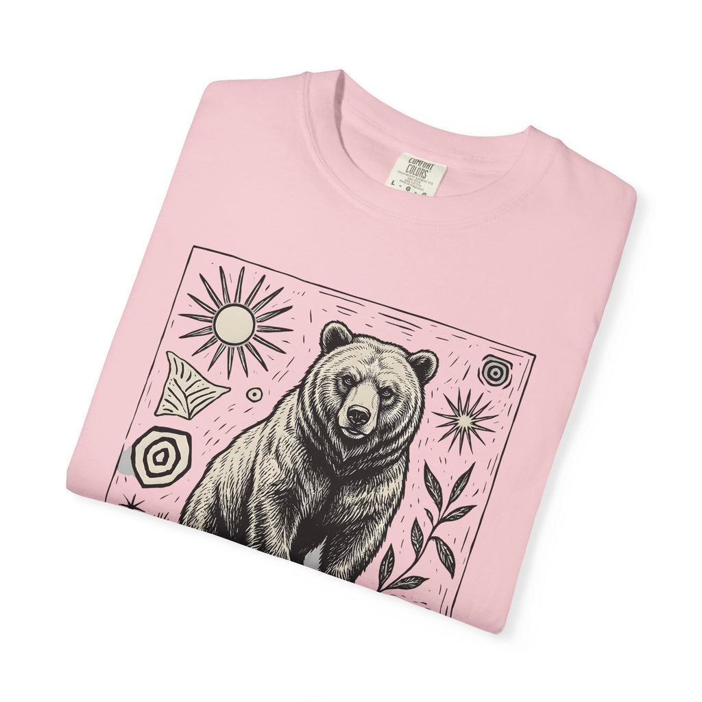 Bear Shirt Animals Wildlife Gift Women Sketch Tee Grizzly T-Shirt Animal Fan Ursine Tshirt Wildlife Graphic Retro Floral Tshirt