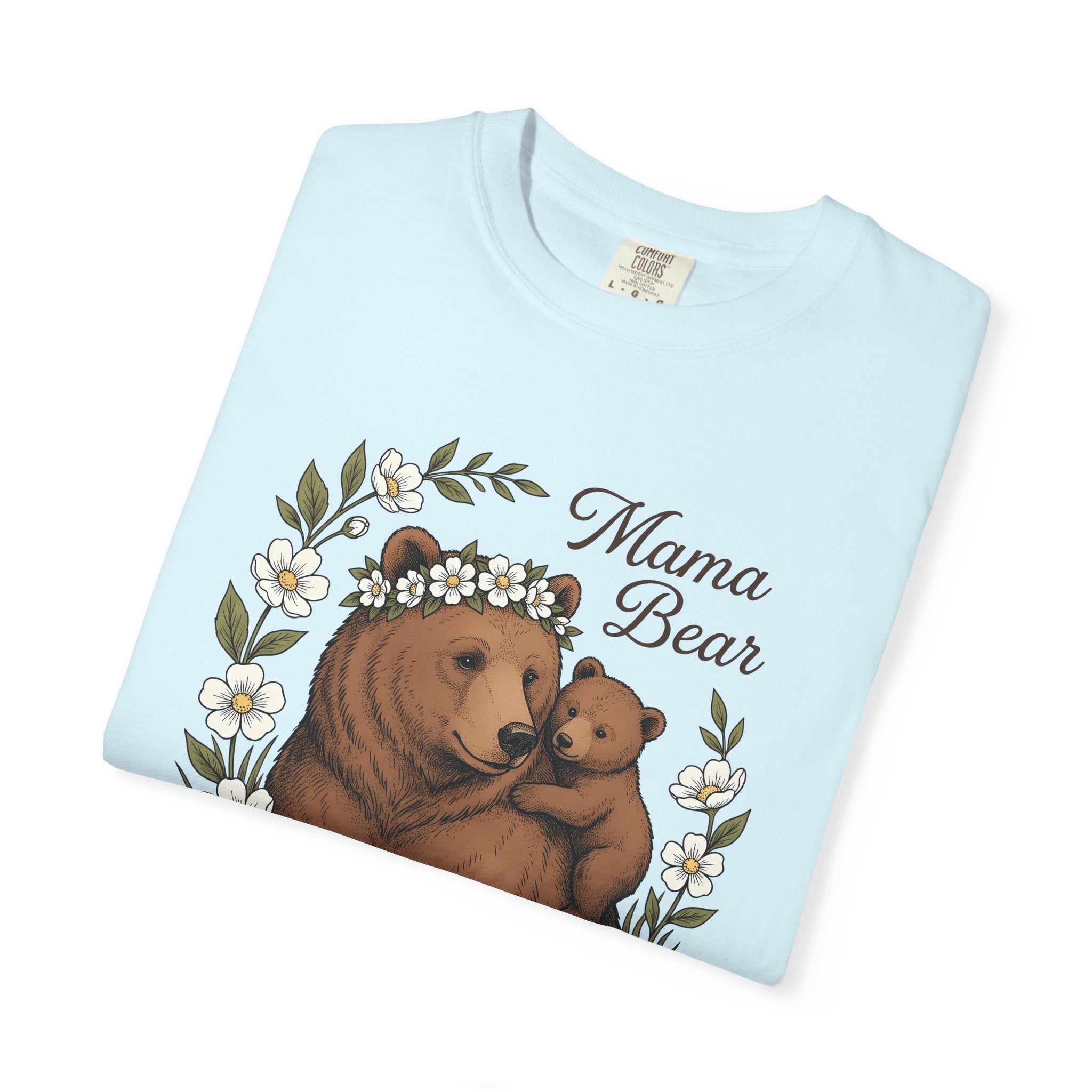 Bear Clan Shirt Moms Fauna Gift Women Cartoon Tee Bear T-Shirt Mother Fan Bear Tshirt Wildlife Graphic Classic Florals Tshirt