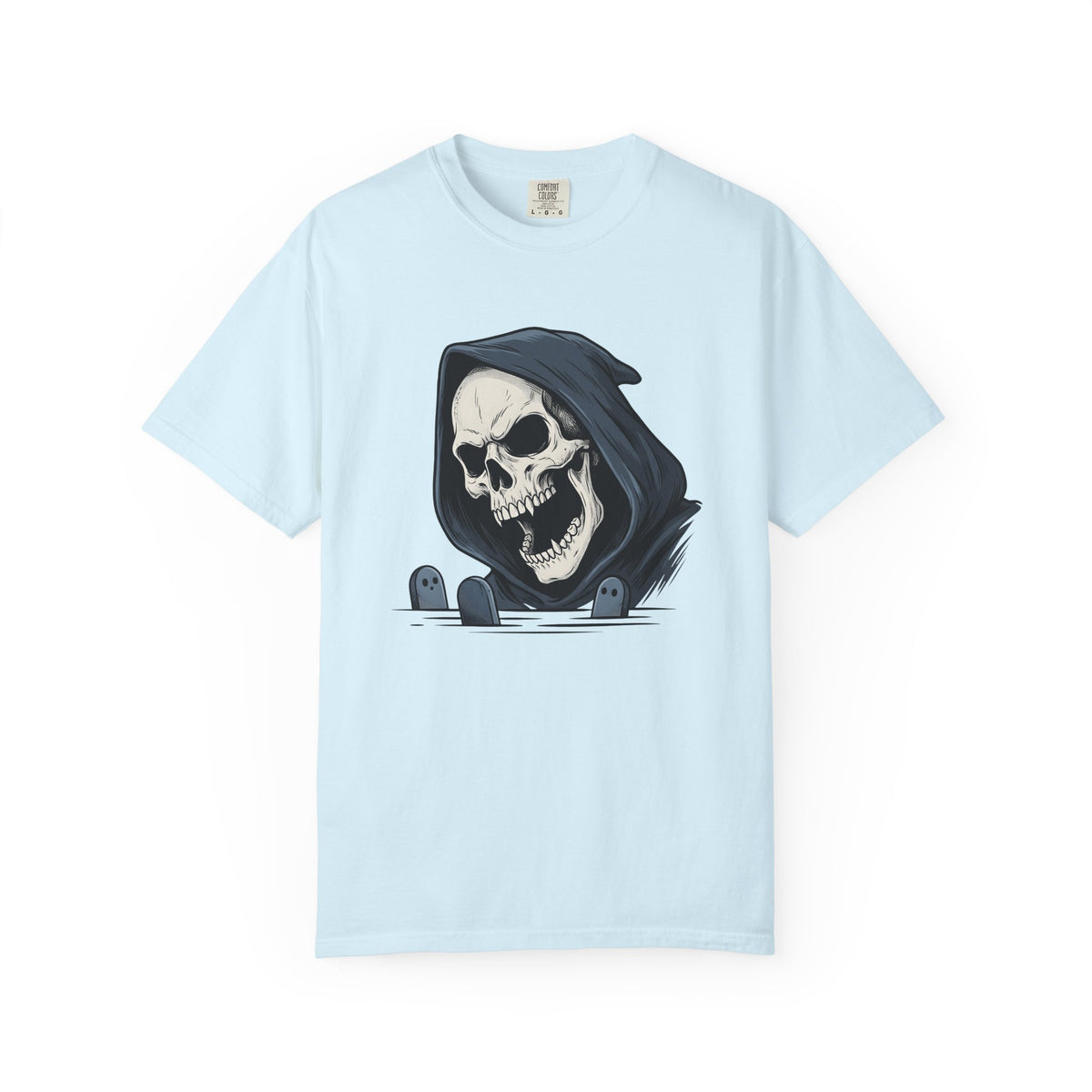 Grim Reaper Shirt Halloween Spooky Unisex Gift Tattoo Style Tee Death Harvester