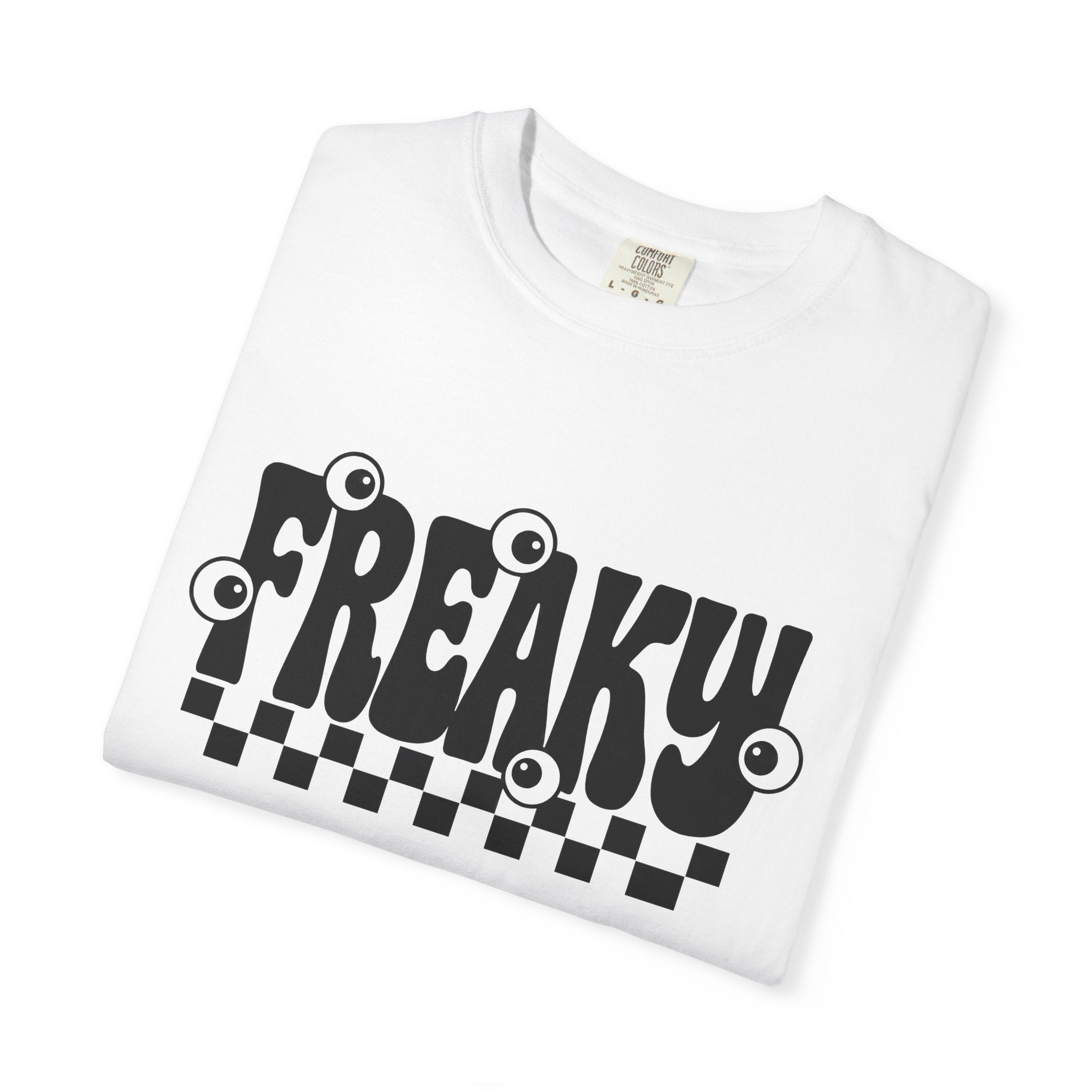 Monster Eyes Shirt Halloween Spooky Gift Women Bold Tee Eyeballs T-Shirt Horror Fan Creepy Tshirt Creepy Graphic Retro Checkerboard Tshirt