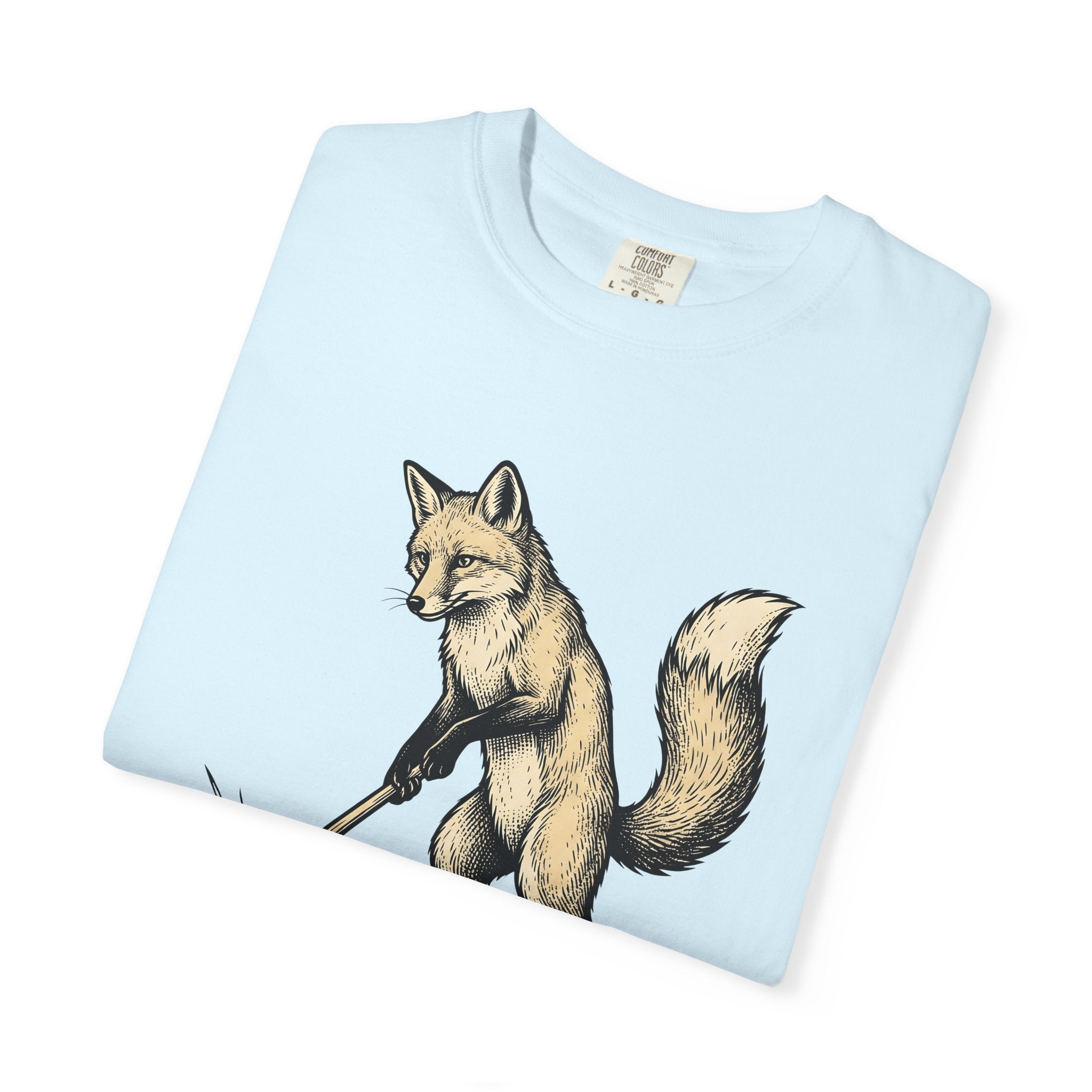 Fox Playing Croquet Shirt Sports Animal Gift Women Hand Drawn Tee Fox T-Shirt Athlete Fan Vixen Graphic Tshirt Vintage Mallet Tshirt