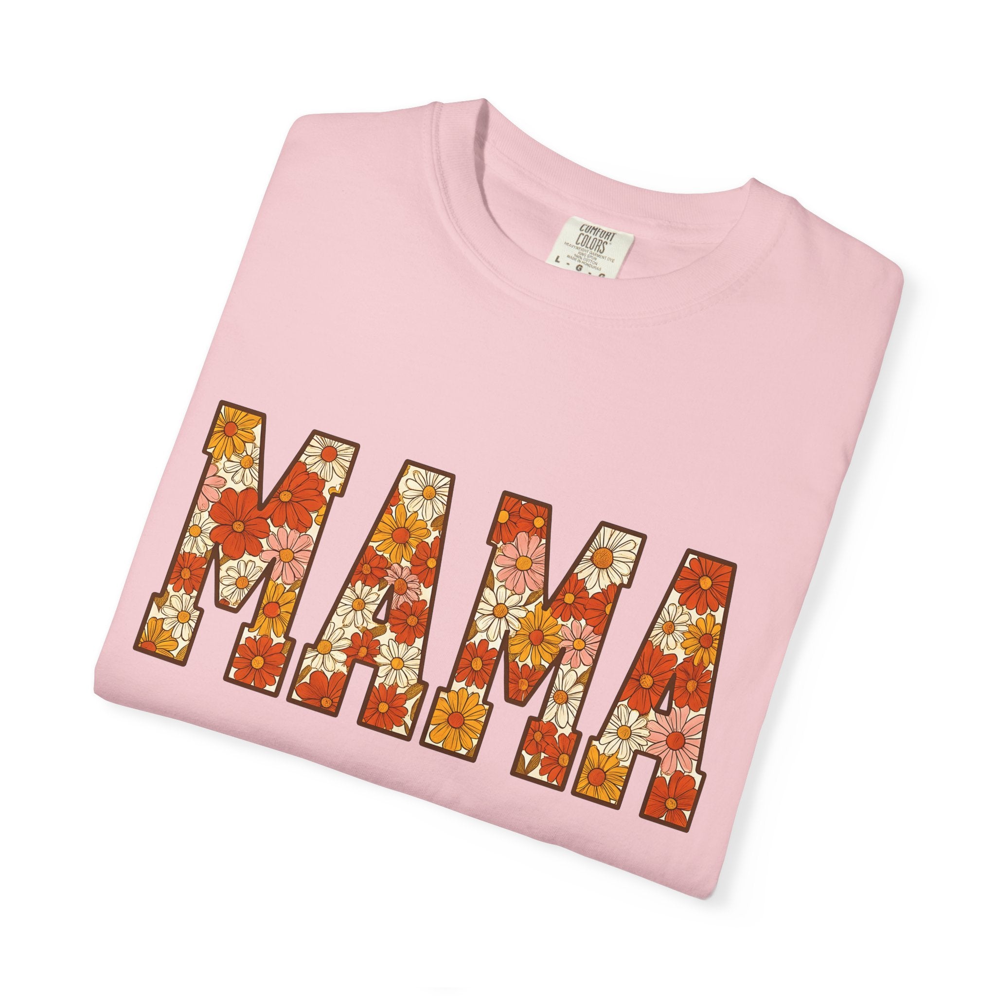 Floral Text Shirt Mom Floral Gift Women Boho Tee Typography T-Shirt Motherhood Enthusiast Bohemian Tshirt Floral Design Retro Daisies Tshirt