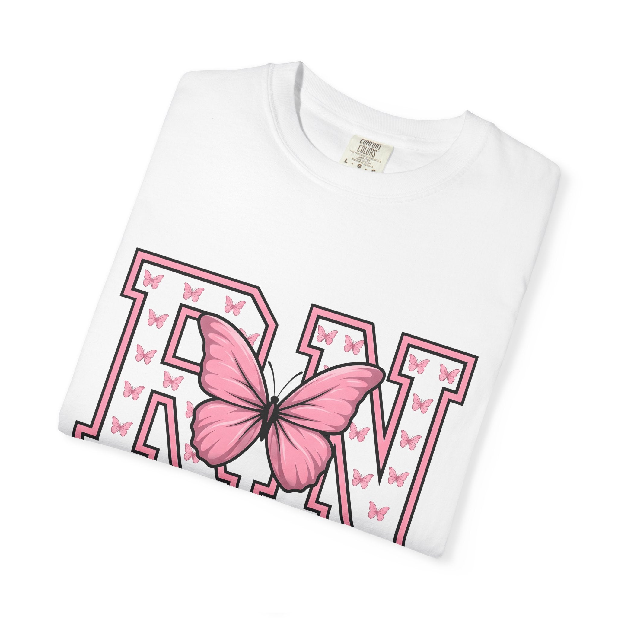 Butterfly Lettering Shirt Nurses Garden Gift Women Thick Tee Typography T-Shirt Nurse Enthusiast Handwriting Tshirt Gardening Graphic